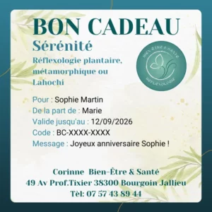 Bon cadeau Sérénité
